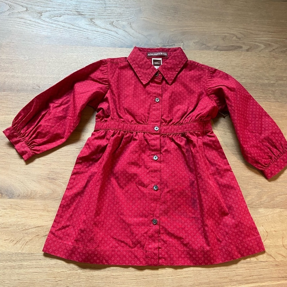 NWT Adorable Red Dress - Tea Collection